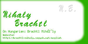 mihaly brachtl business card